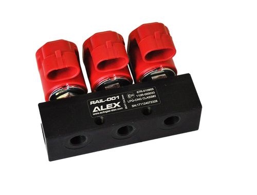 Газовые форсунки ALEX RAIL-001 3 цил. 3 Ohm