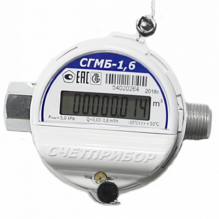 Счетчик газа бытовой СГМБ - 1,6 (Б)